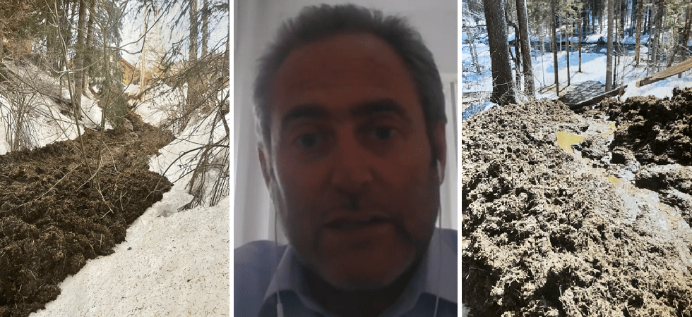 Il letame della stalla scivola verso il Sarca, la Provincia ha dovuto realizzare un tomo di contenimento